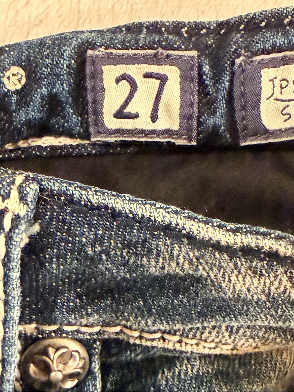 Miss Me Blue Embellished Denim Cutoff Shorts-27 - Picture 5 of 5